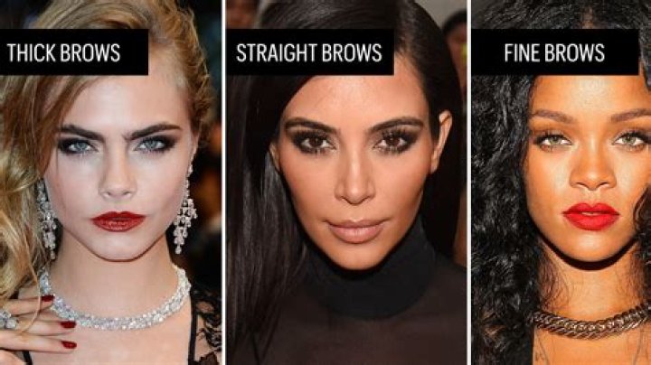 When were thick eyebrows popular?